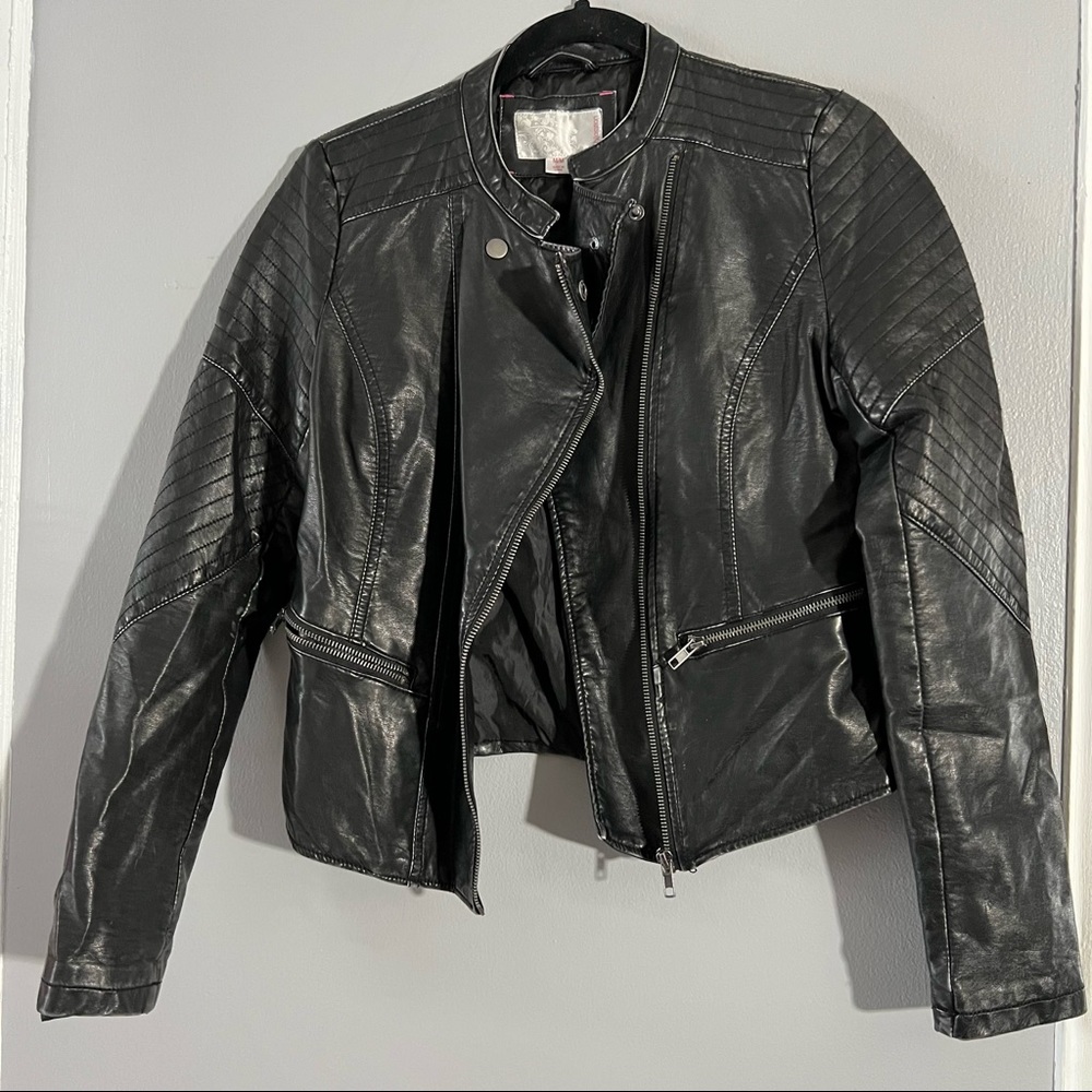 Xhilaration faux leather jacket size M